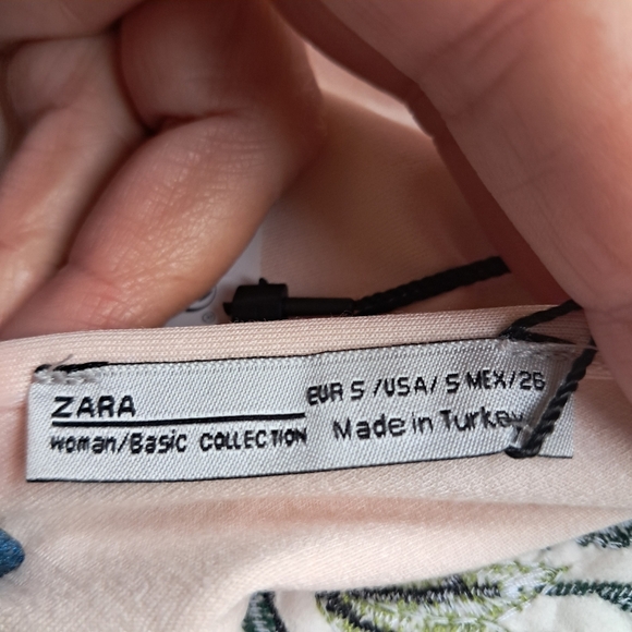 Zara Floral Mini Dress Embroidered Small - Picture 12 of 14